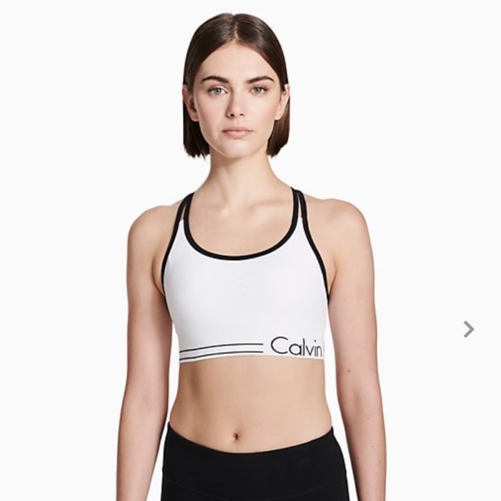 White Calvin Klein Sports Bra